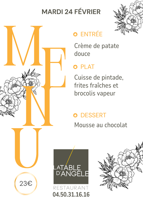 Menu Du jour