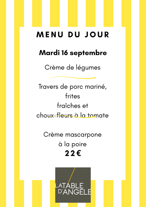 Menu Du jour