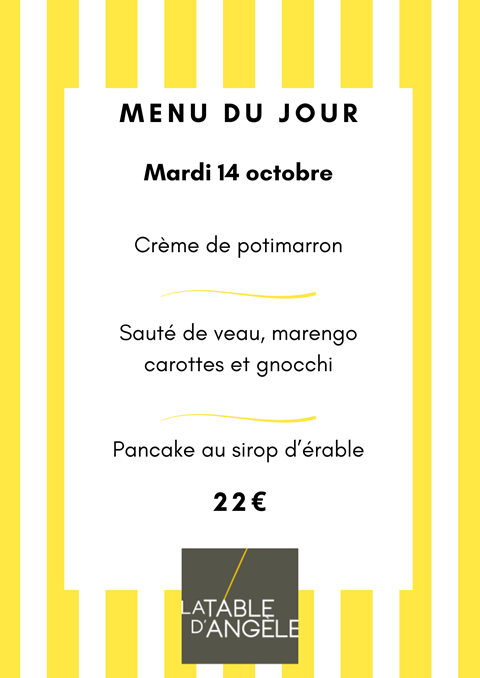 Menu Du jour