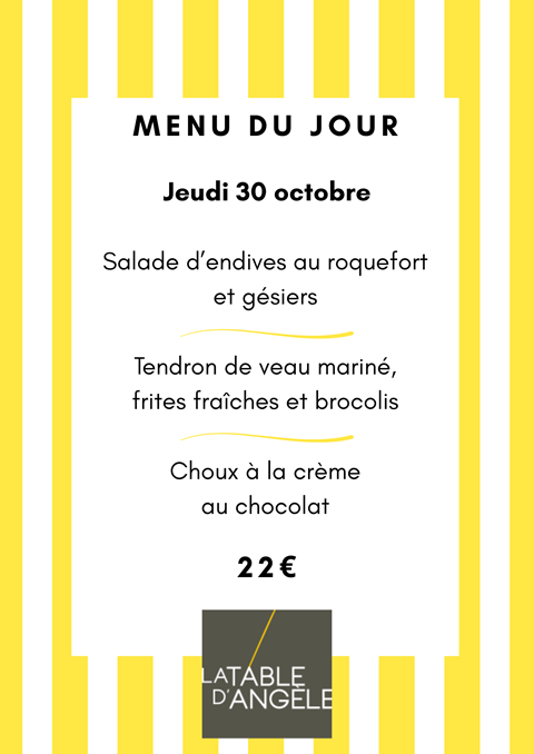 Menu Du jour