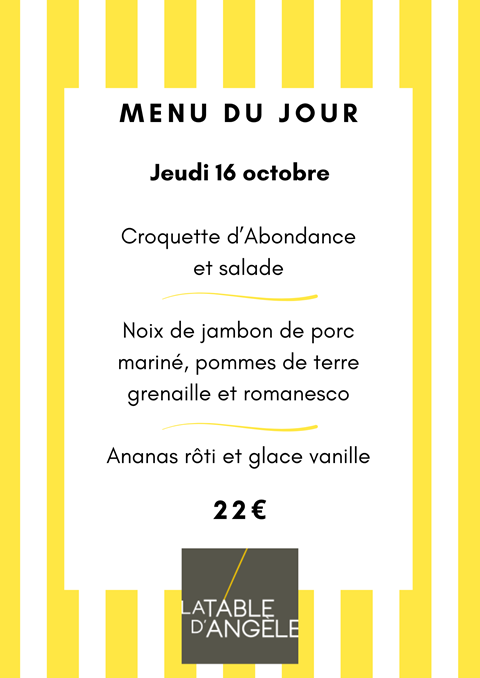 Menu Du jour
