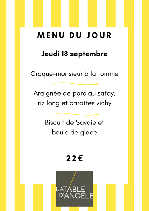 Menu Du jour