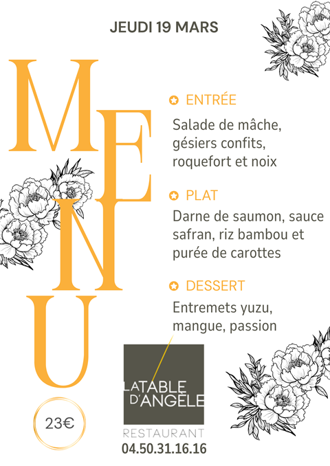 Menu Du jour