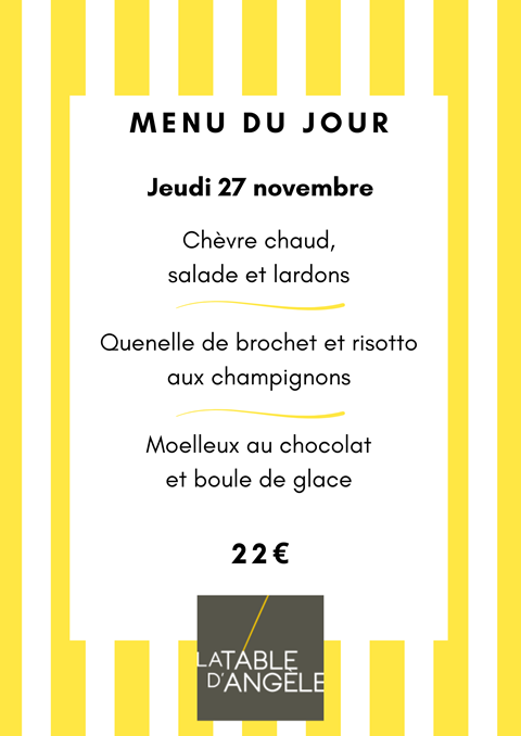 Menu Du jour