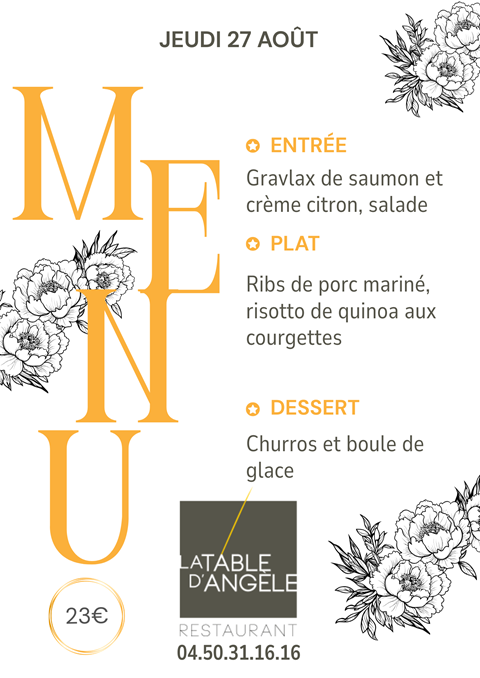 Menu Du jour