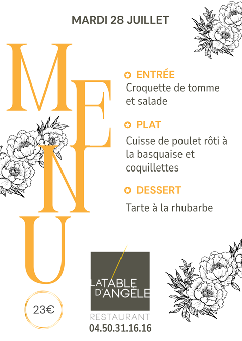 Menu Du jour