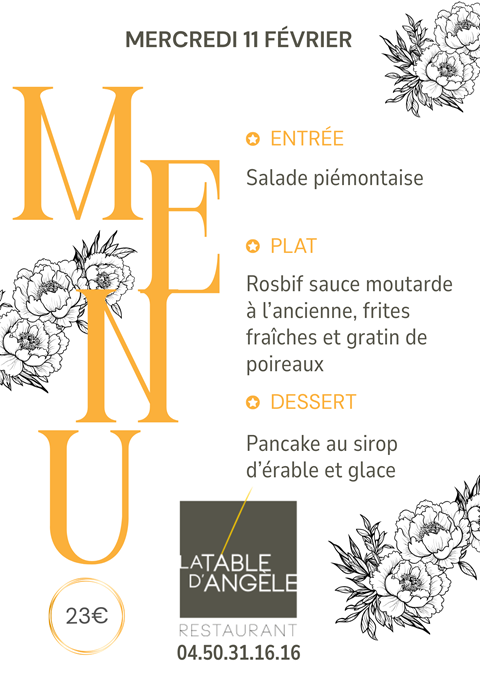 Menu Du jour