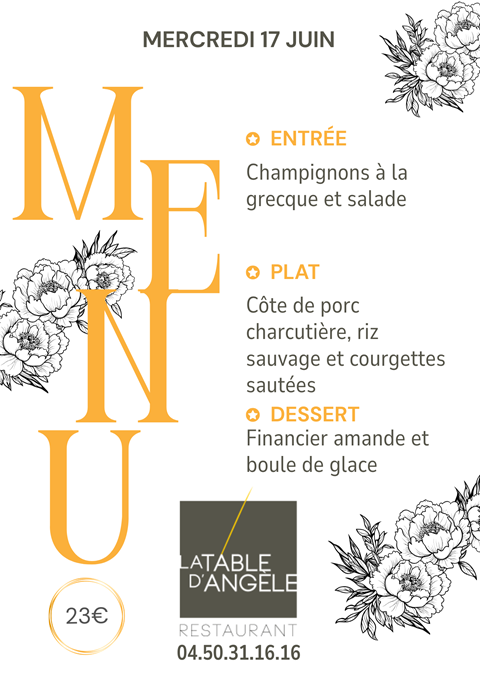 Menu Du jour