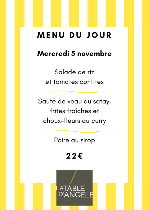 Menu Du jour