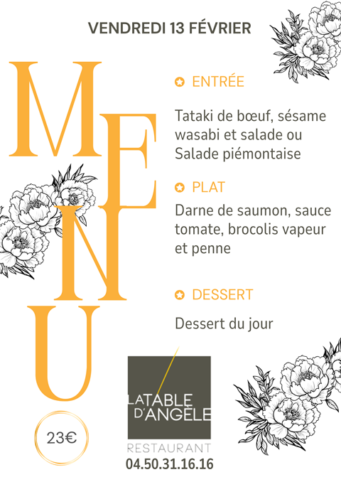 Menu Du jour