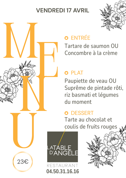 Menu Du jour