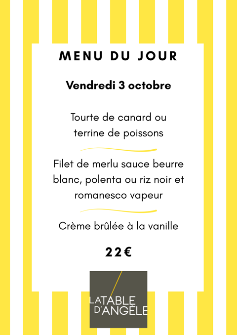 Menu Du jour