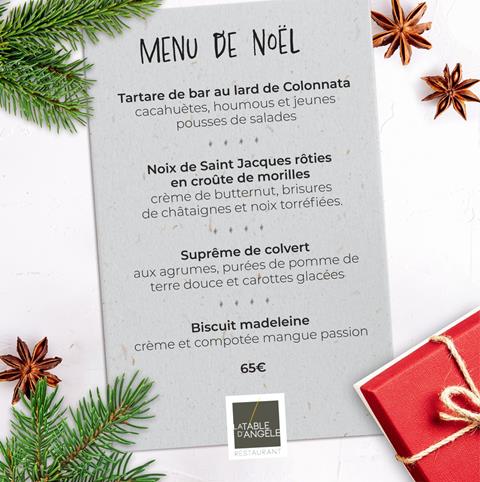 Menu de Noel 2022 à emporter !
