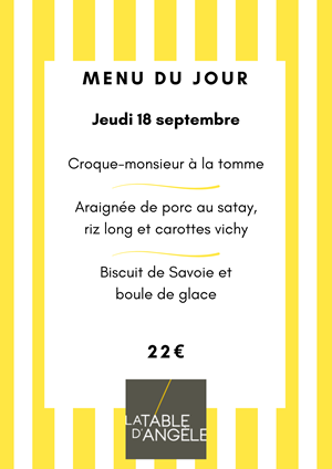 Menu Du jour