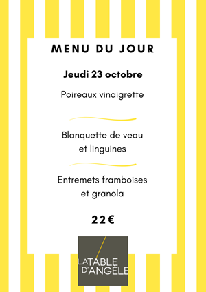 Menu Du jour