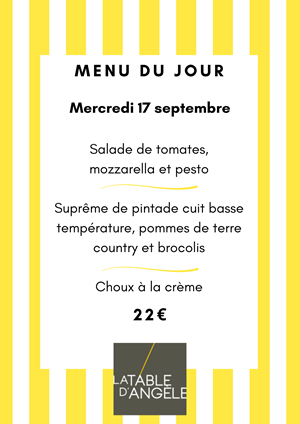 Menu Du jour
