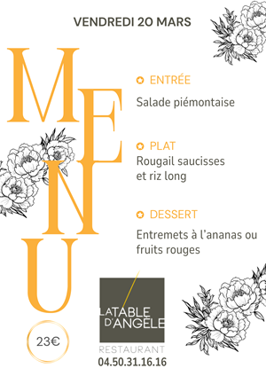 Menu Du jour