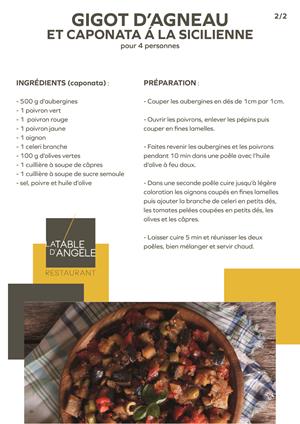Carré d'agneau et caponata à la sicilienne